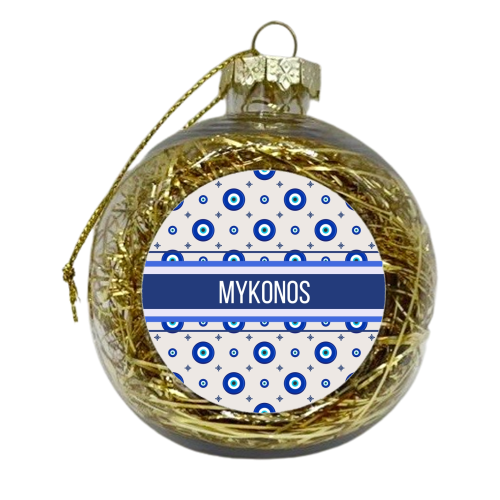 Mykonos - xmas bauble by Lilly Rose