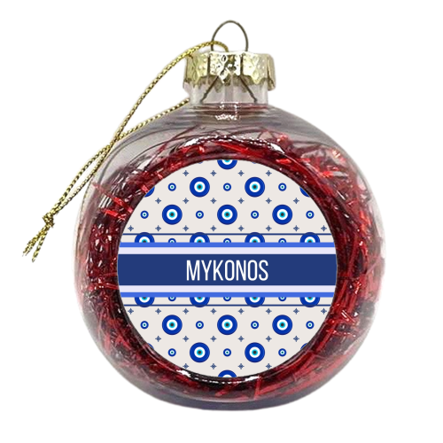 Mykonos - xmas bauble by Lilly Rose
