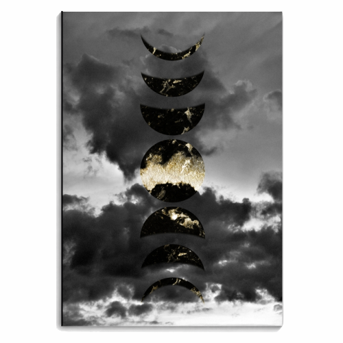 Mystical Moon Phases #1 #gold #black #decor #art - personalised A4, A5, A6 notebook by Anita Bella Jantz