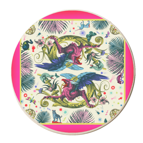 Mythical Beasts - personalised beer coaster by Wallace Elizabeth