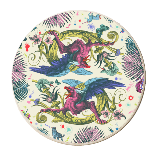 Mythical Beasts - personalised beer coaster by Wallace Elizabeth