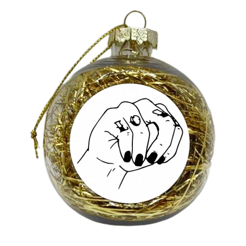 N - xmas bauble by mindy nettles