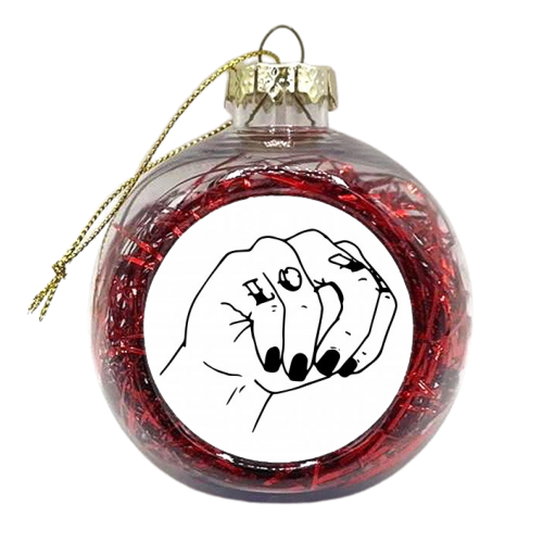 N - xmas bauble by mindy nettles