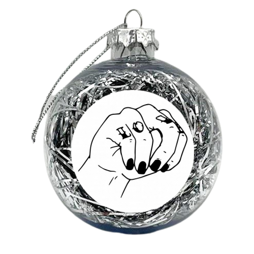 N - xmas bauble by mindy nettles