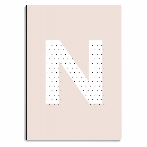 N Polka Dot Initial - personalised A4, A5, A6 notebook by Toni Scott