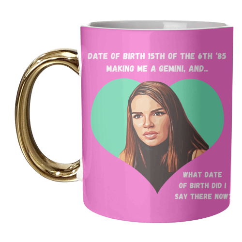 Nadine Gemini - unique mug by DOLLY WOLFE