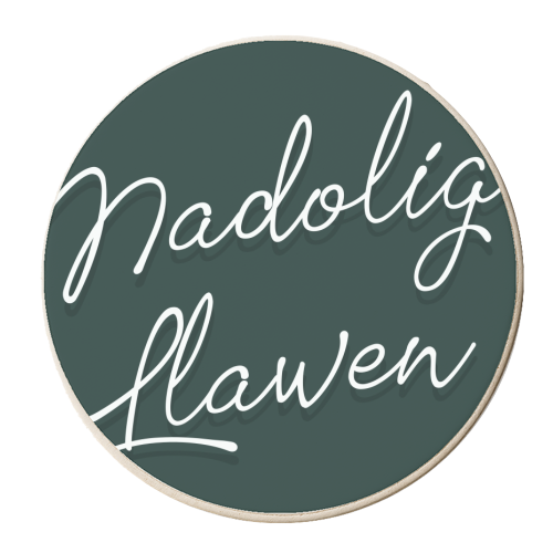 Nadolig llawen merry Christmas Welsh print - personalised beer coaster by The Girl Next Draw