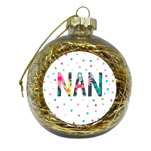 Nan floral - xmas bauble by The Boy and the Bear