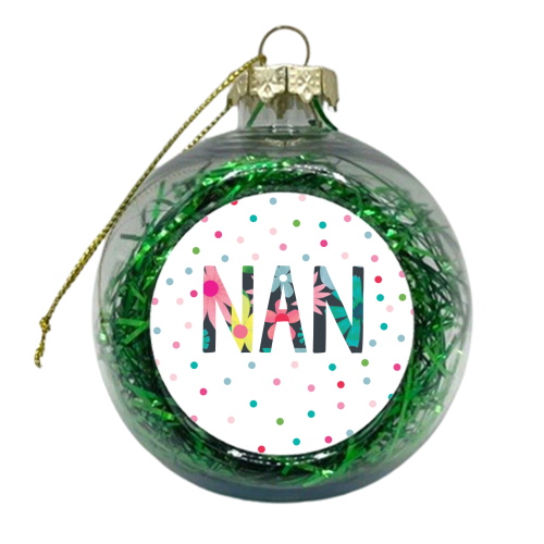 Nan floral - xmas bauble by The Boy and the Bear