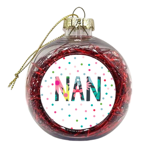 Nan floral - xmas bauble by The Boy and the Bear
