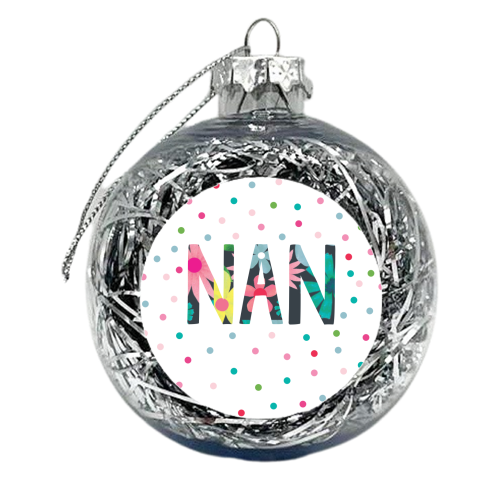 Nan floral - xmas bauble by The Boy and the Bear