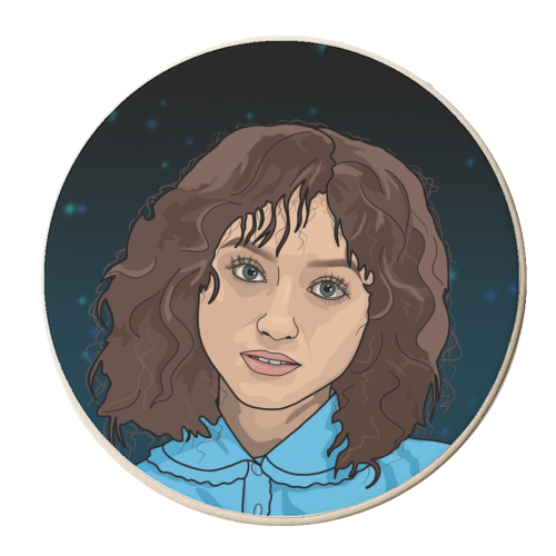 Nancy print - personalised beer coaster by The Girl Next Draw