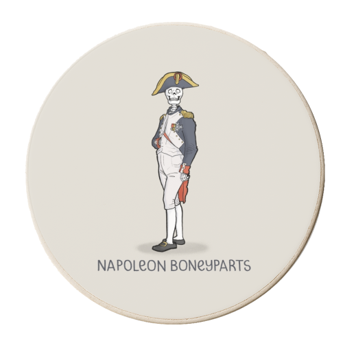Napoleon Boneyparts - personalised beer coaster by Carl Batterbee