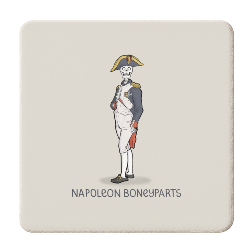 Napoleon Boneyparts - personalised beer coaster by Carl Batterbee