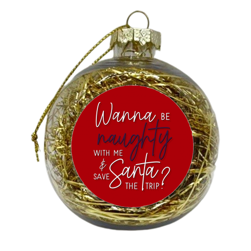 Naught list typography - xmas bauble by The Girl Next Draw