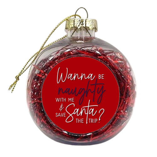Naught list typography - xmas bauble by The Girl Next Draw