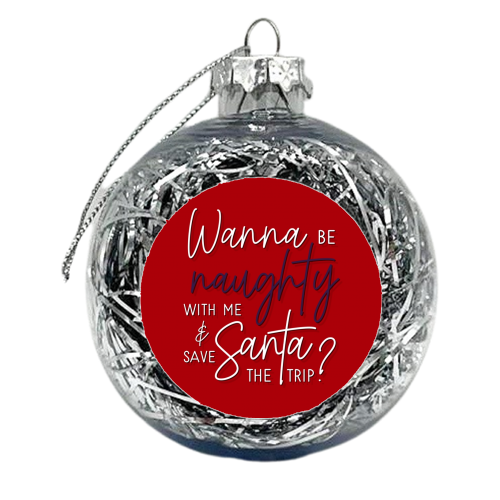 Naught list typography - xmas bauble by The Girl Next Draw