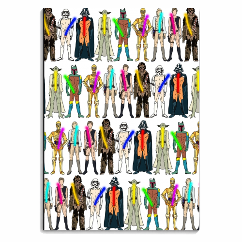 Naughty Lightsabers - personalised A4, A5, A6 notebook by Notsniw Art
