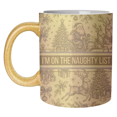 Naughty List - unique mug by Lilly Rose