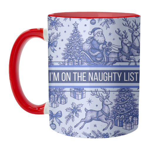 Naughty List - unique mug by Lilly Rose