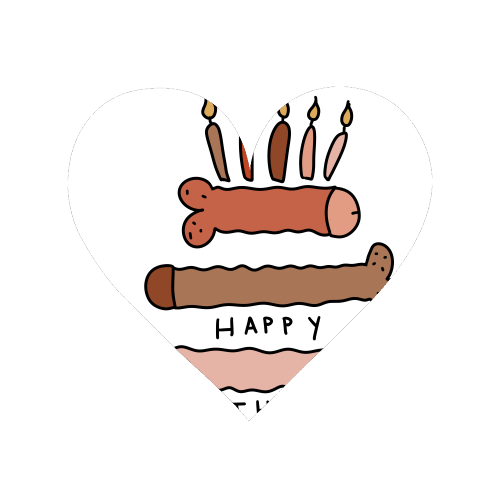 Naughty penis happy birthday - Magnet by andrea zuza