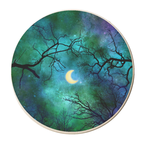 nebula moon - personalised beer coaster by haris kavalla