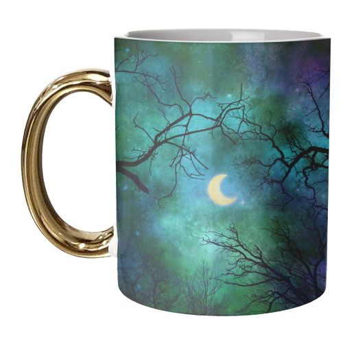 nebula moon - unique mug by haris kavalla
