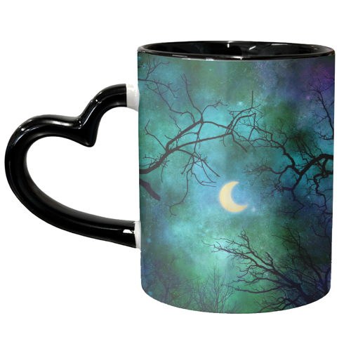 nebula moon - unique mug by haris kavalla
