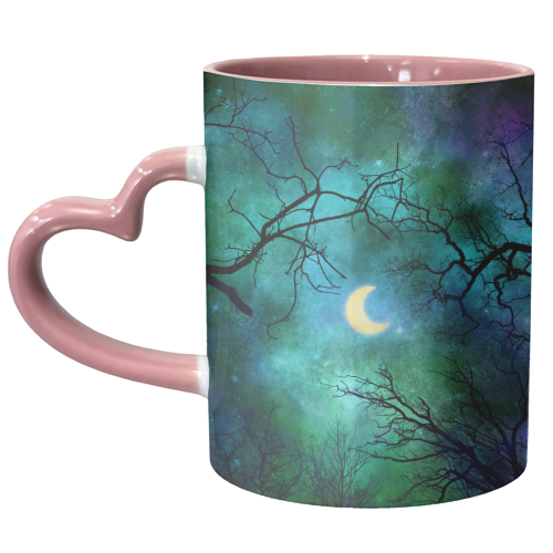 nebula moon - unique mug by haris kavalla
