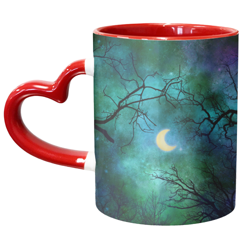 nebula moon - unique mug by haris kavalla
