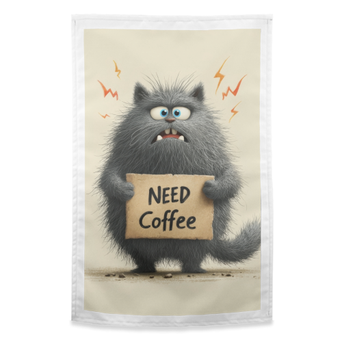 Need coffee - funny tea towel by DejaReve