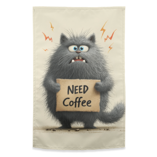 Need coffee - funny tea towel by DejaReve