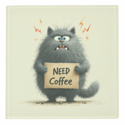 Need coffee - personalised beer coaster by DejaReve
