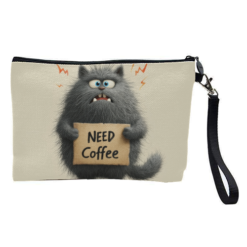 Need coffee - pretty makeup bag by DejaReve