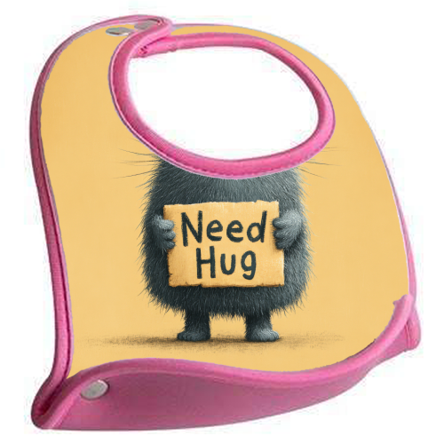 Need hug! - feeding bib by DejaReve