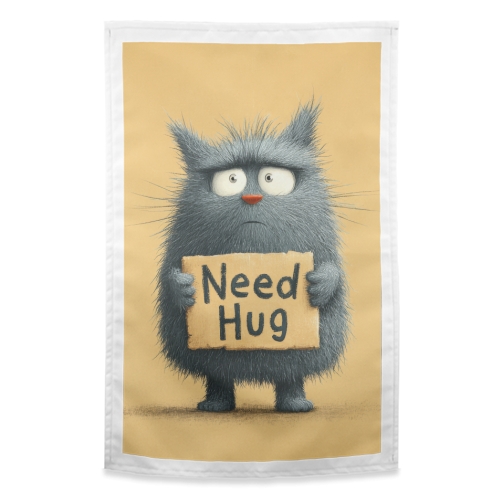 Need hug! - funny tea towel by DejaReve