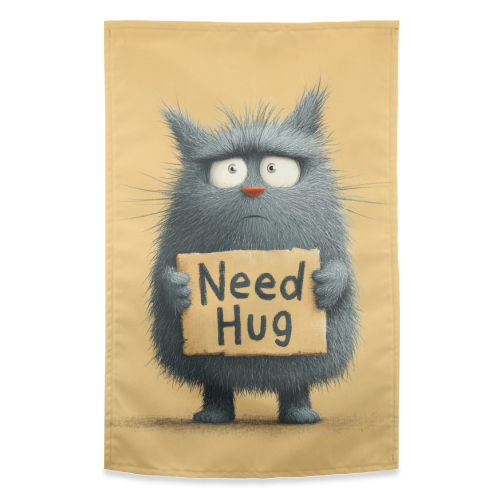 Need hug! - funny tea towel by DejaReve