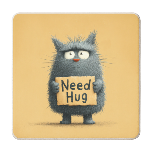 Need hug! - personalised beer coaster by DejaReve