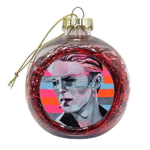 Neon Bowie - xmas bauble by Kirstie Taylor