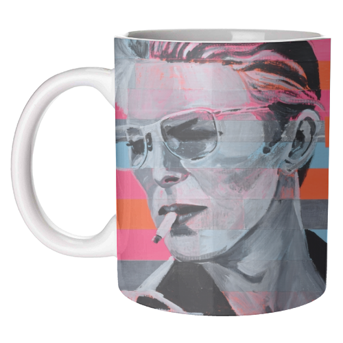 Neon Bowie - unique mug by Kirstie Taylor