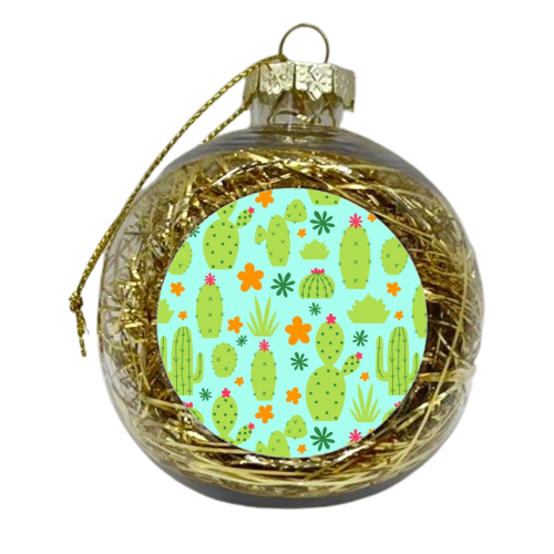 Neon Cacti - xmas bauble by kayleighevans