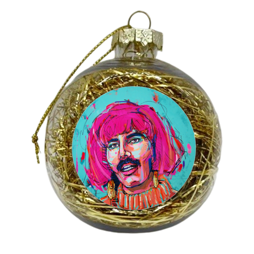 Neon Freddie - xmas bauble by Laura Selevos