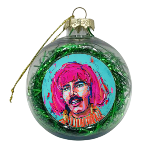 Neon Freddie - xmas bauble by Laura Selevos