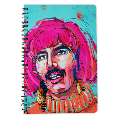 Neon Freddie - personalised A4, A5, A6 notebook by Laura Selevos