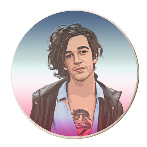 Neon Glow Matt - personalised beer coaster by DOLLY WOLFE