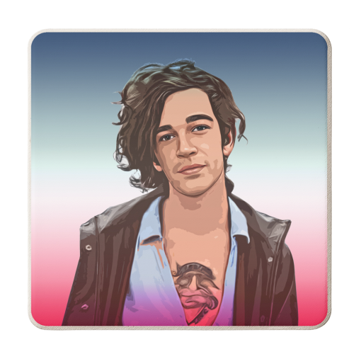 Neon Glow Matt - personalised beer coaster by DOLLY WOLFE