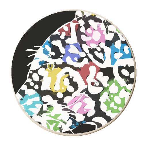 Neon Jag - personalised beer coaster by Kim Doodle