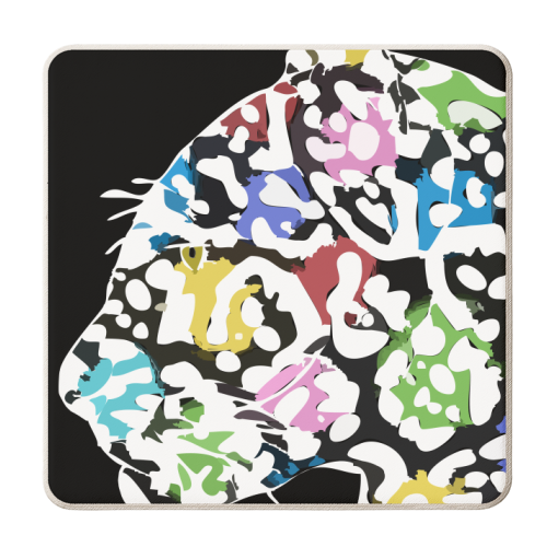 Neon Jag - personalised beer coaster by Kim Doodle