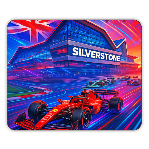 Neon Race Track - designer placemat by Ms Doodle
