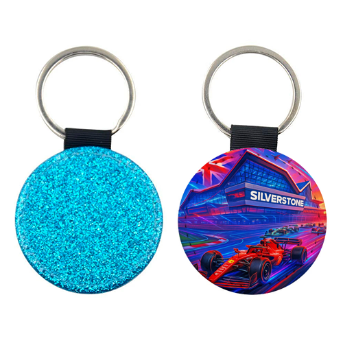 Neon Race Track - keyring by Ms Doodle